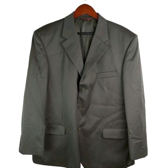 Cianni Cellini Men's Super 110s 100% Wool Suit Blazer Charcoal 44s Pre-Owned - Picture 1 of 10